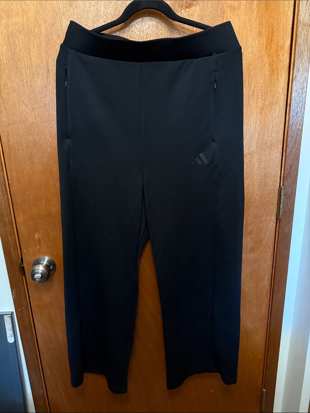 adidas Black Wide-Leg Training Pants